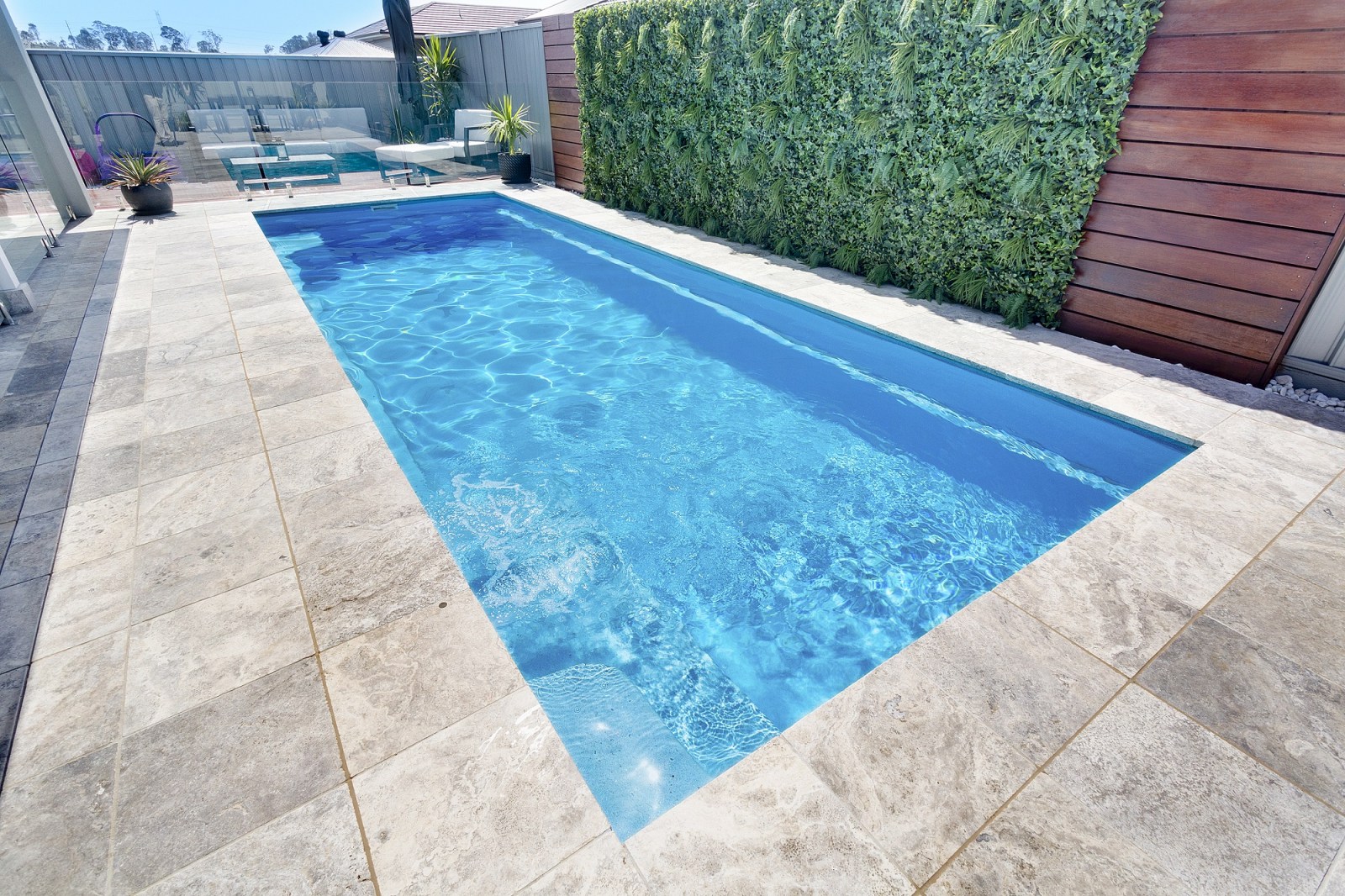 8.2m X Trainer Slimline in Ice Blue colour by Local Pools and Spas