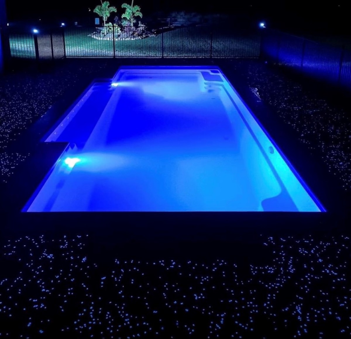 Compass Pools Australia Vogue 10.2m Evolution Pool Lighting Glow Stones Smart Self Cleaning pools