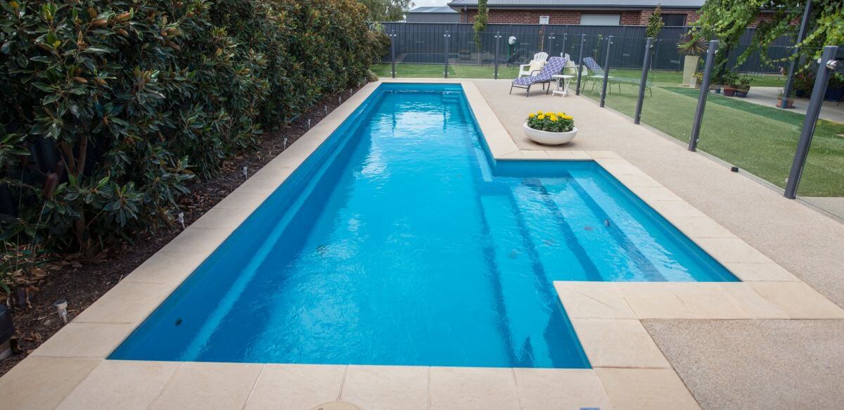 Compass Pools Australia 12.3m Fastlane External Steps Sapphire Swan Hill Pool and Spa