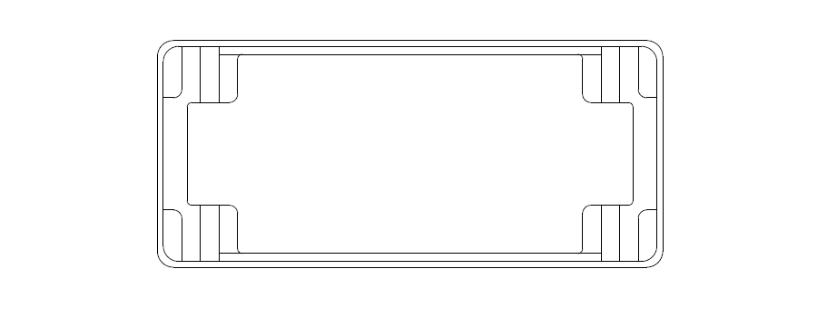 Contemporary 9.5 pool shape outline
