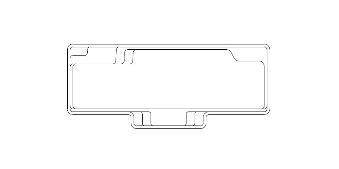 Vogue 7.15 SL pool shape outline